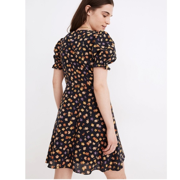 Madewell Do Well Navy Floral Mini Dress - Picture 3 of 10